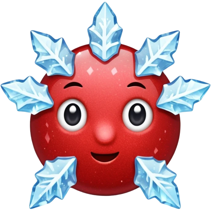 red glitter flocus ice emoji