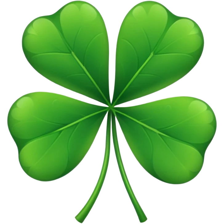 GREEN LEAF FOUR CLOVER emoji