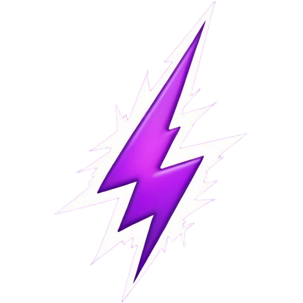 purple Lightning bolt emoji