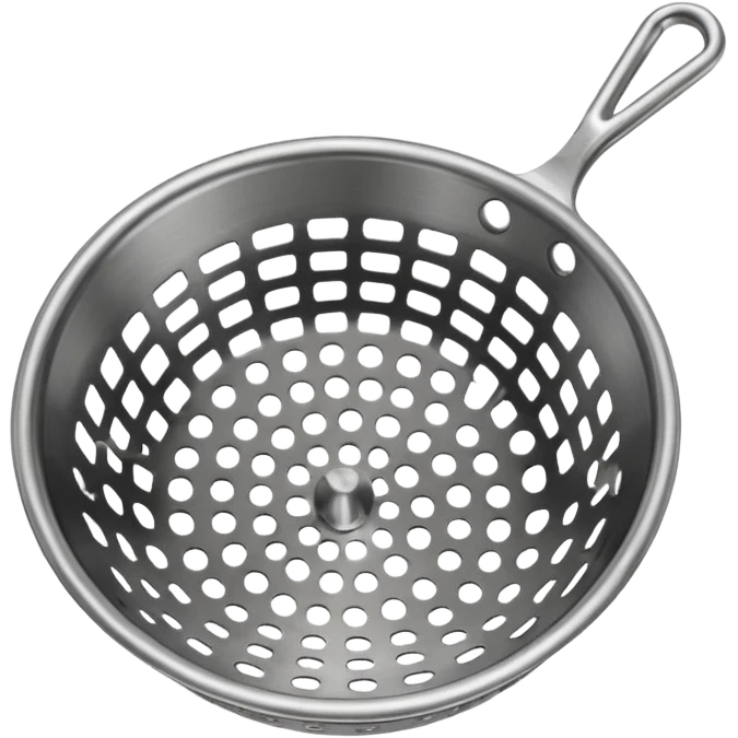 Metal strainer with tiny holes  emoji