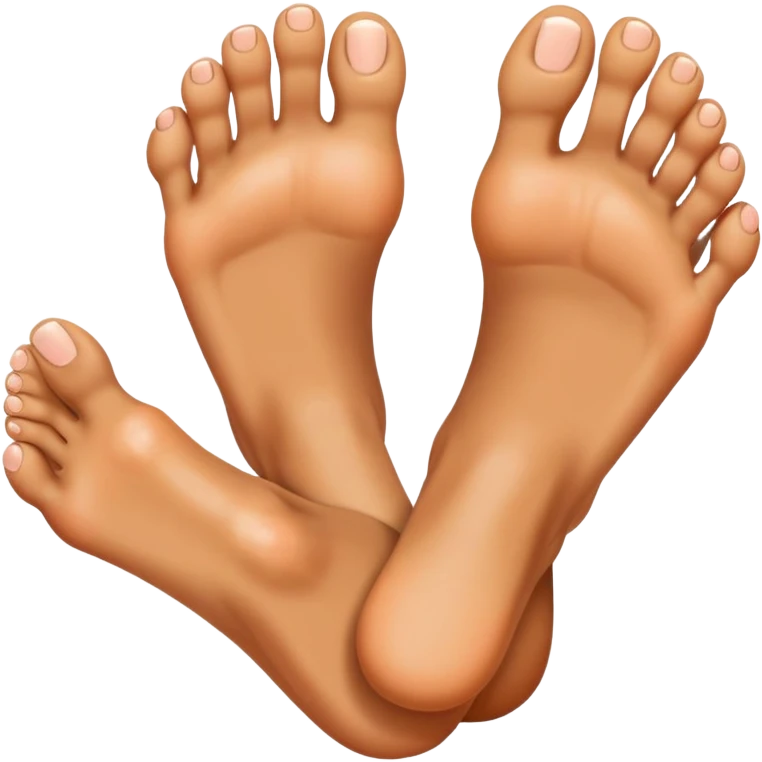 pied avec les doigts de pieds écartés emoji