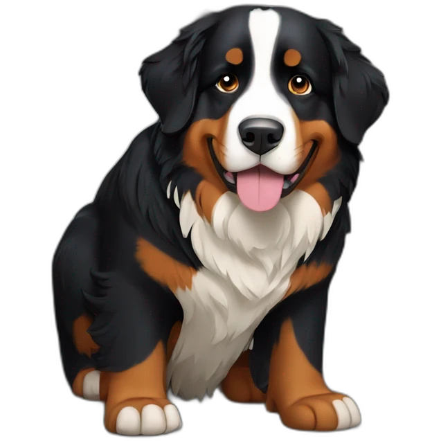 bernese mountain dog on a tunnel emoji