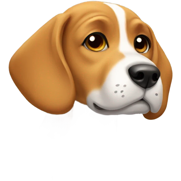 Beagle with love emoji