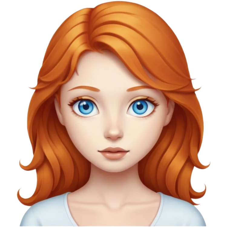 Gorgeous Ginger girl with blue eyes  emoji