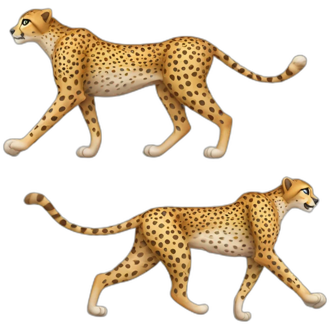 walking cheetah emoji