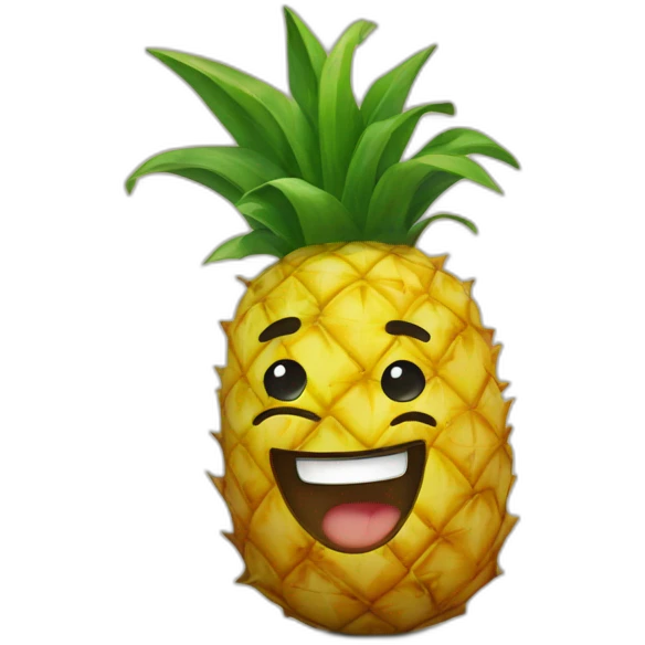 smiling pineapple emoji