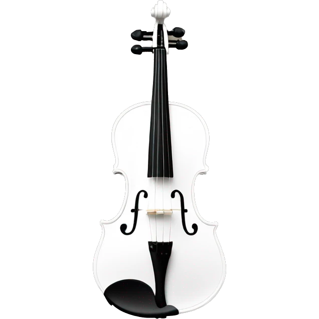 Rococo white violin with lace bow emoji