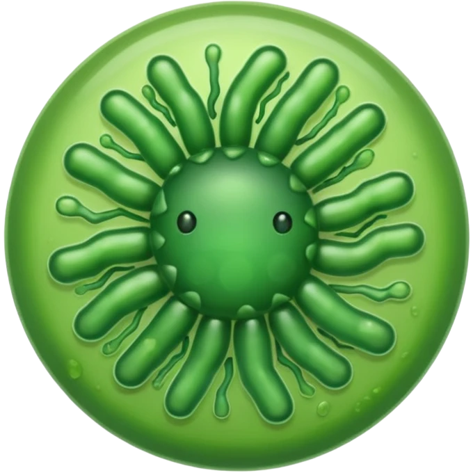 bacteria verde y sola emoji