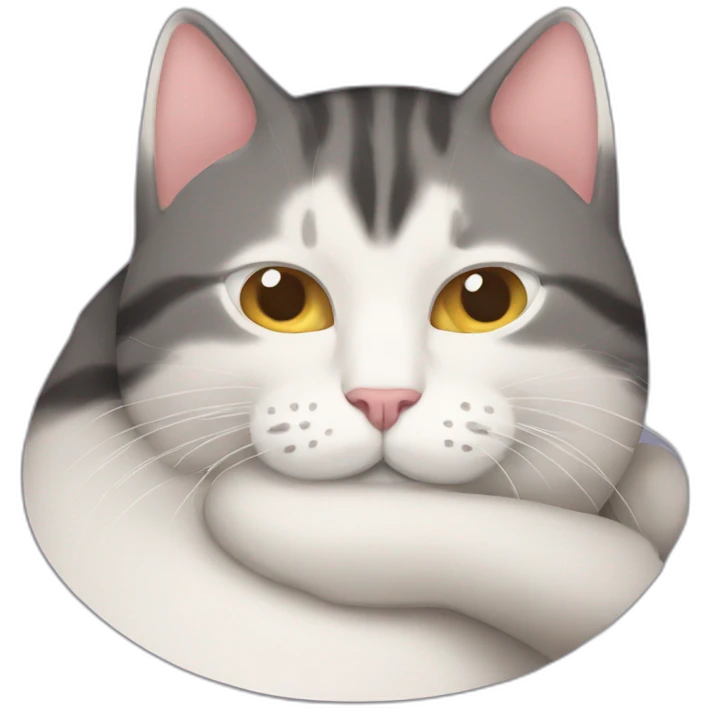 Cat snooring emoji