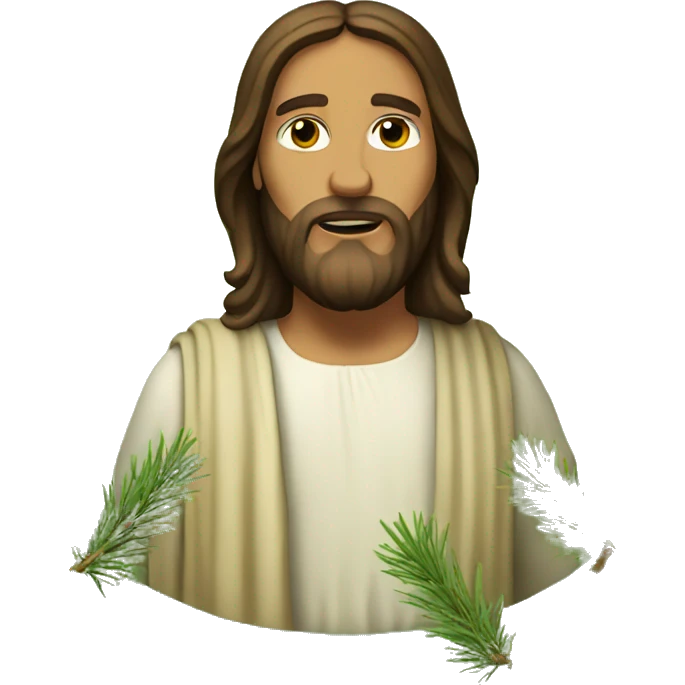 Jesus with pines emoji