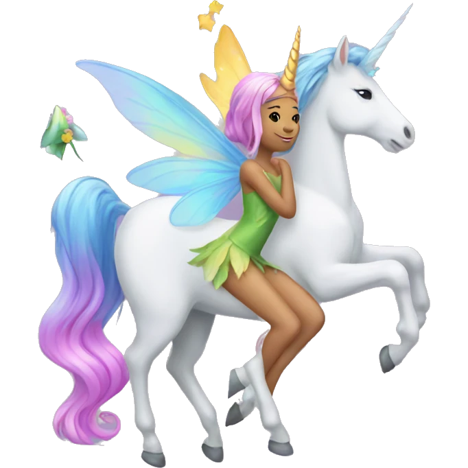 A fairy and a unicorn emoji