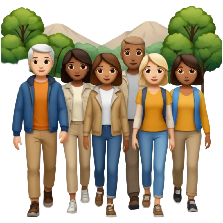 group walking emoji