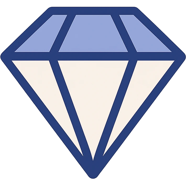 simple sapphire gemstone, minimal design emoji