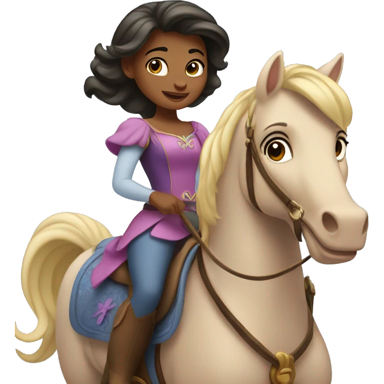 disney princess riding a horse emoji