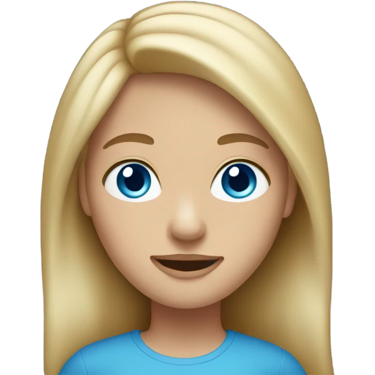 Dark blonde blue eyes  emoji