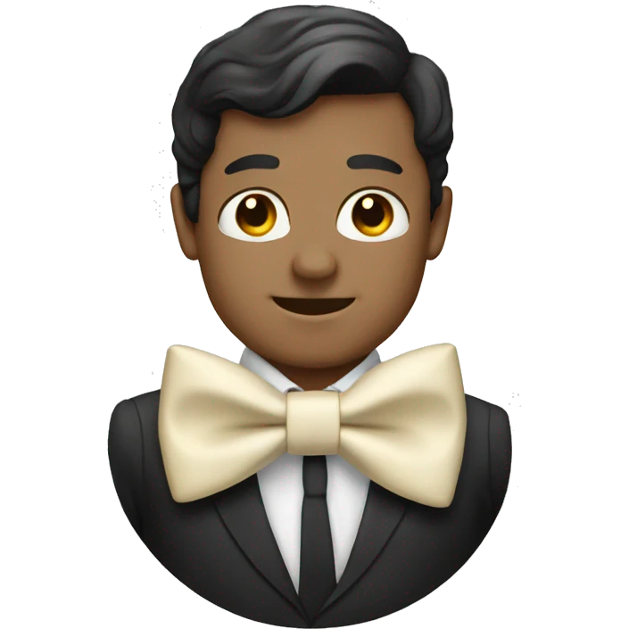 Cream bow tie emoji