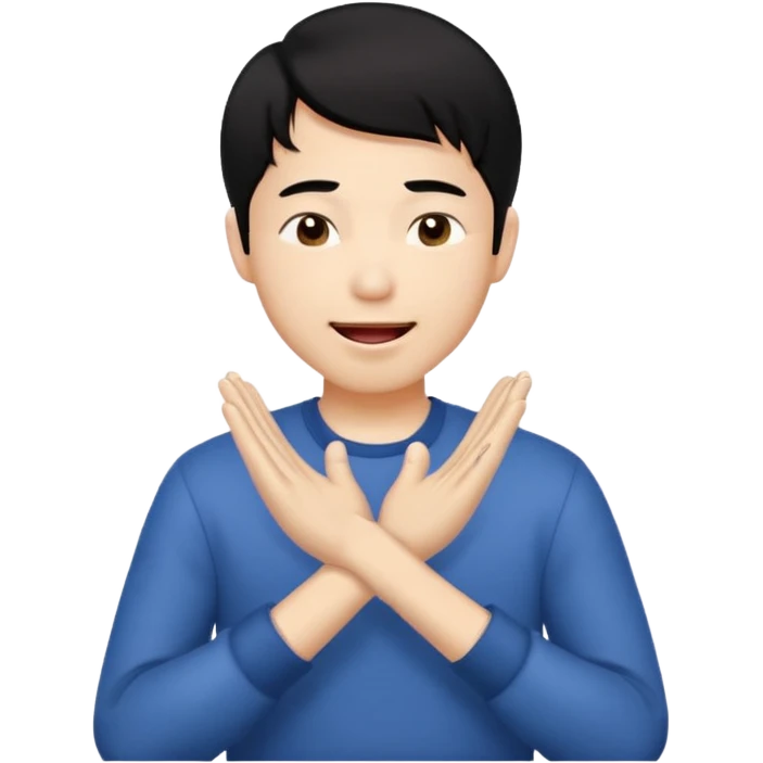 Asia guy black hair side part rubbing hand together and smirking with tongue out on the side a bit little eye and hands together emoji