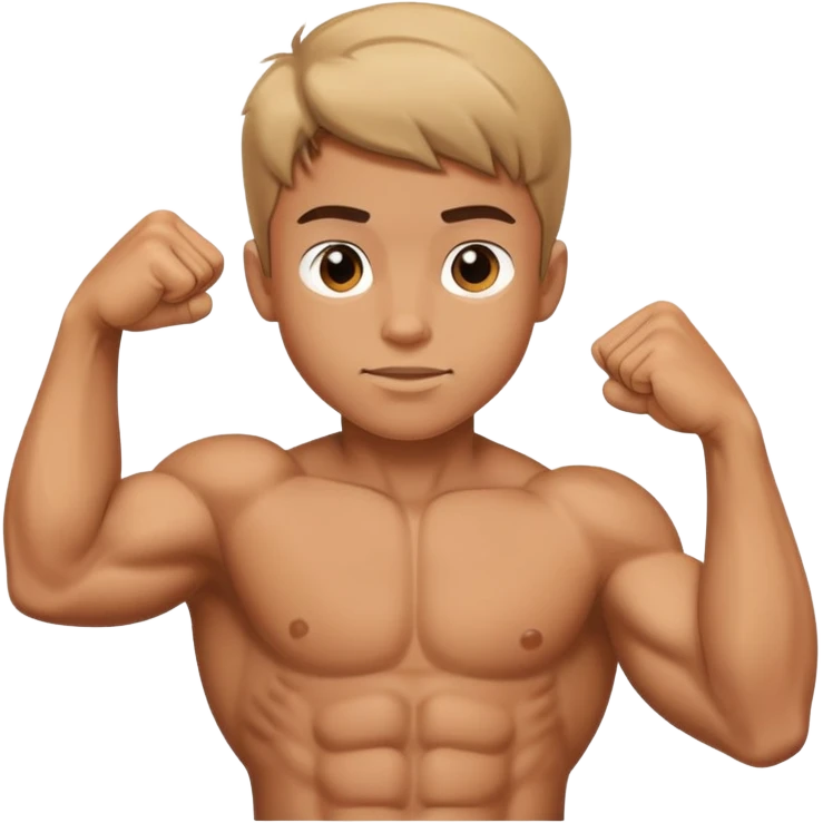 boy showing his biceps emoji