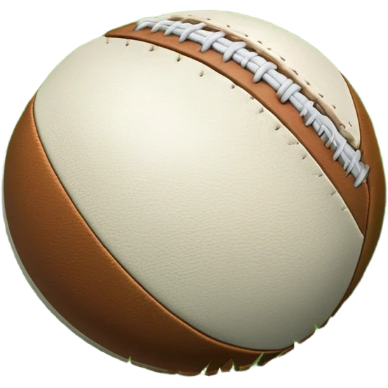 Cinematic Realistic image of an AFL ball resting on a lush, grassy field, showcasing weathered leather textures and intricate markings, bathed in soft, natural lighting that emphasizes its iconic role in the game emoji