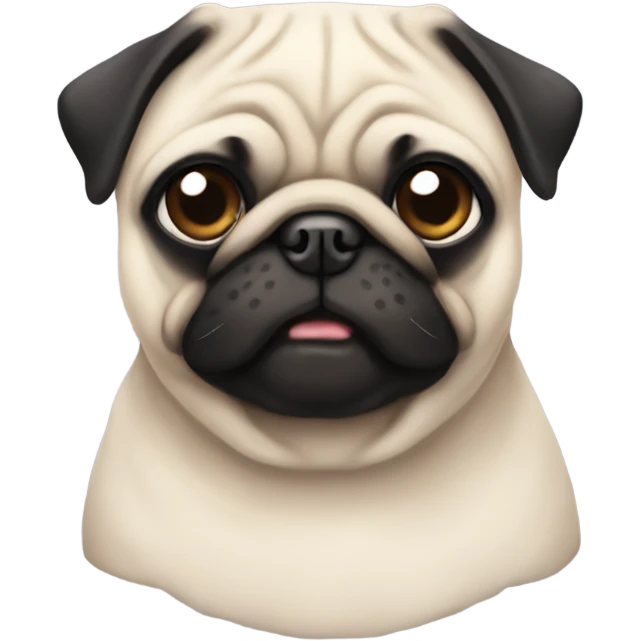 a cute and aesthetic pug emoji