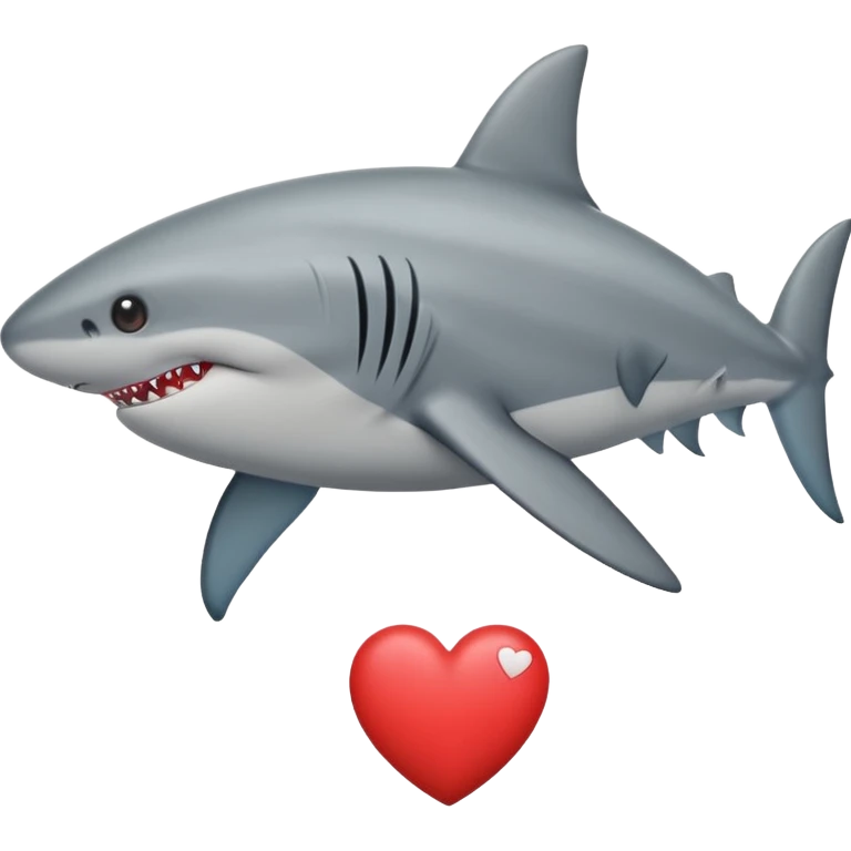 Tiburón con ojos de corazón emoji