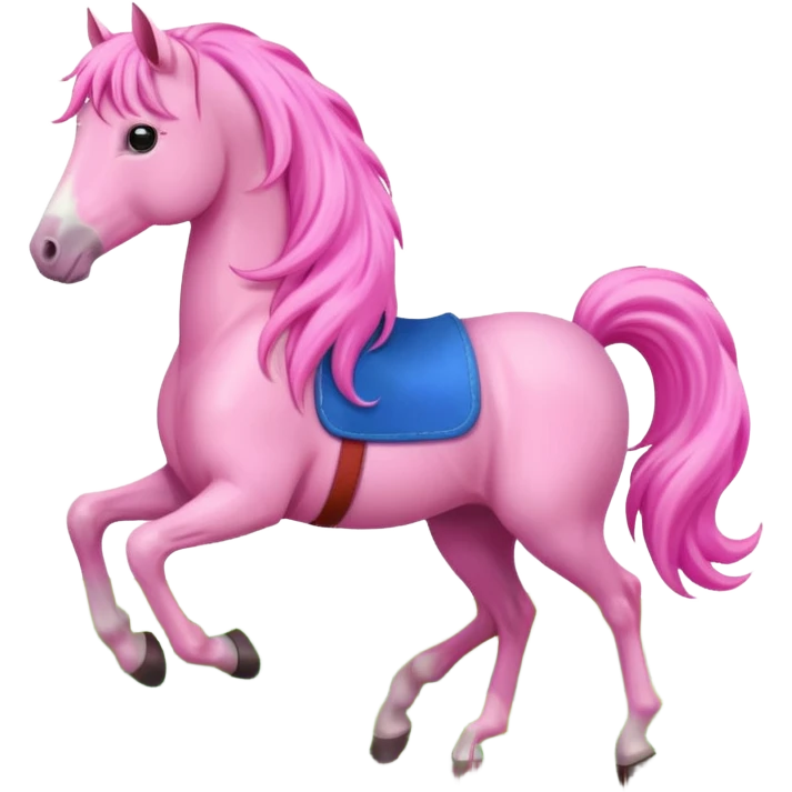 pinkn horse with book emoji