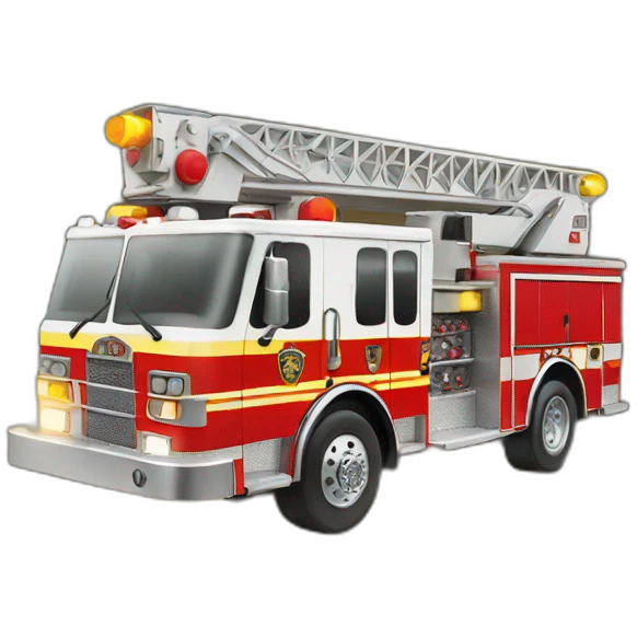 Firetruck with yellow lights emoji