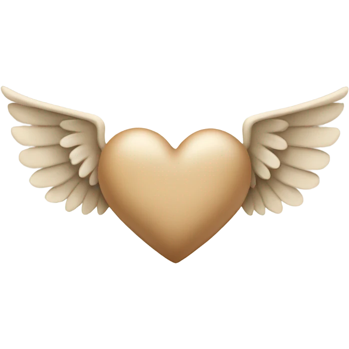Beige heart with wings emoji