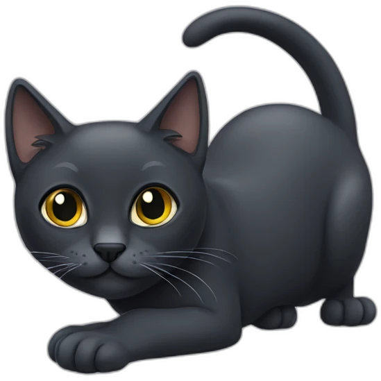 grey black Cat emoji