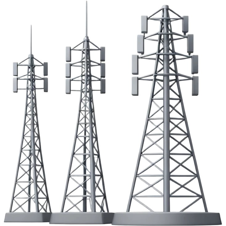 3 TORRES DE ANTENA DE ESTAÇÃO RÁDIO BASE emoji