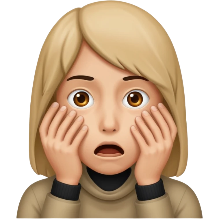 Covering face emoji