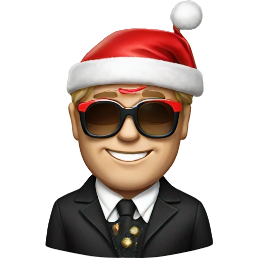 elton john with santa hat emoji
