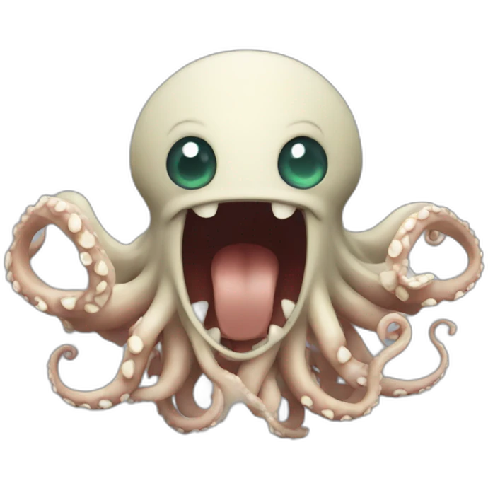 cute kraken raging emoji