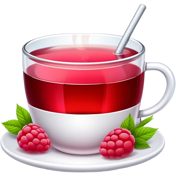 Raspberry tea emoji