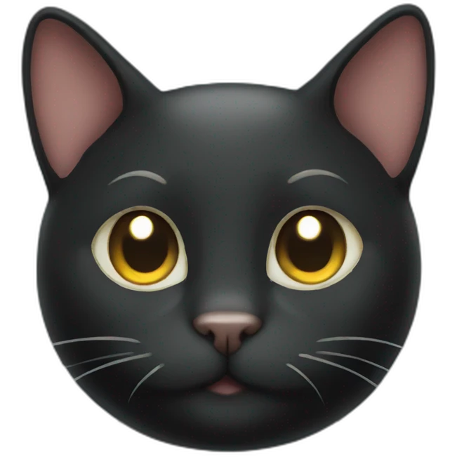 black cute magic bald cat emoji