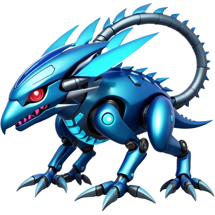  exotic futuristic modern cyber-Fakémon-Digimon-Vernid-creature emoji