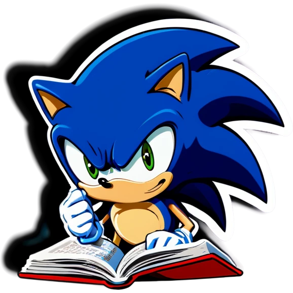 Sonic reading emoji