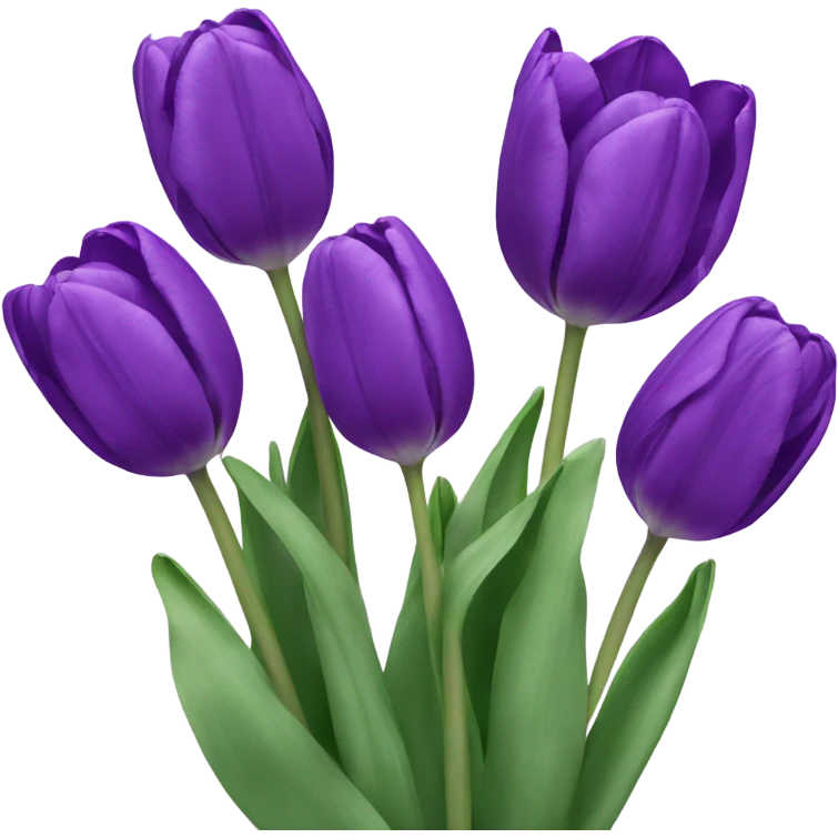 purple tulips emoji