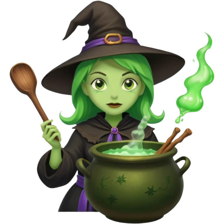 green witch cooking potion emoji
