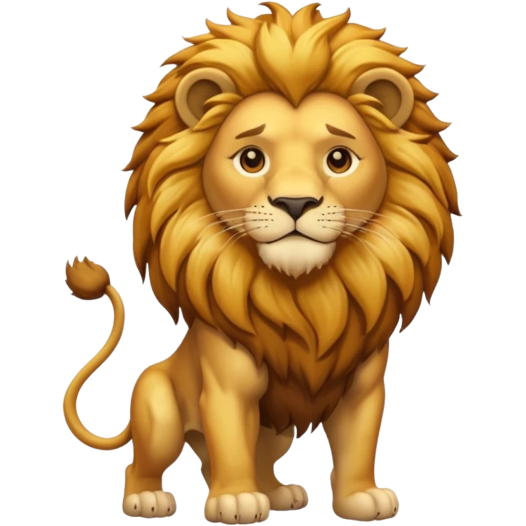 High resolution of a full body lion emoji