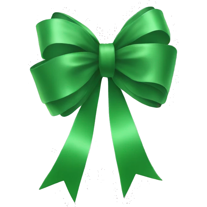 Christmas bow emoji