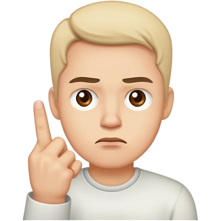 Annoyed showing middle finger emoji