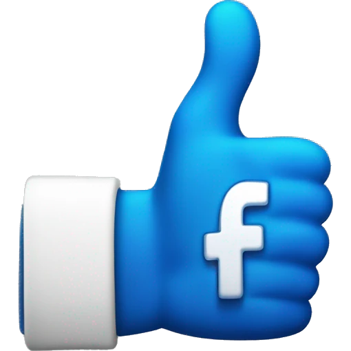 create a thumb up emoji like 👍 with blue color like old facebook like button emoji