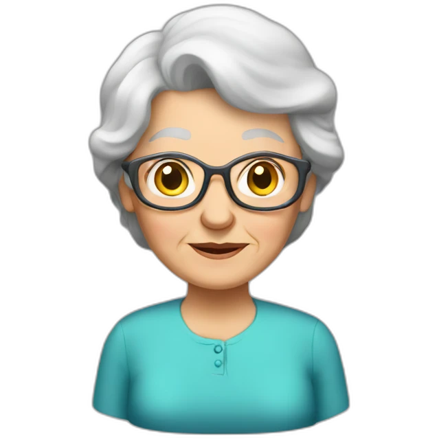 caucasian grandma emoji