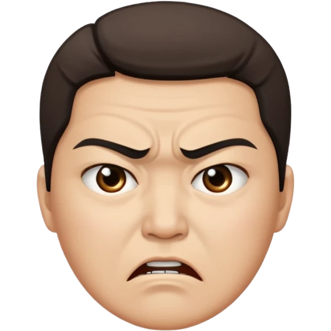 Angry face with "씨발" on mouth emoji