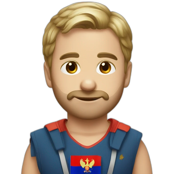 Rayan Gosling with Russian flag emoji