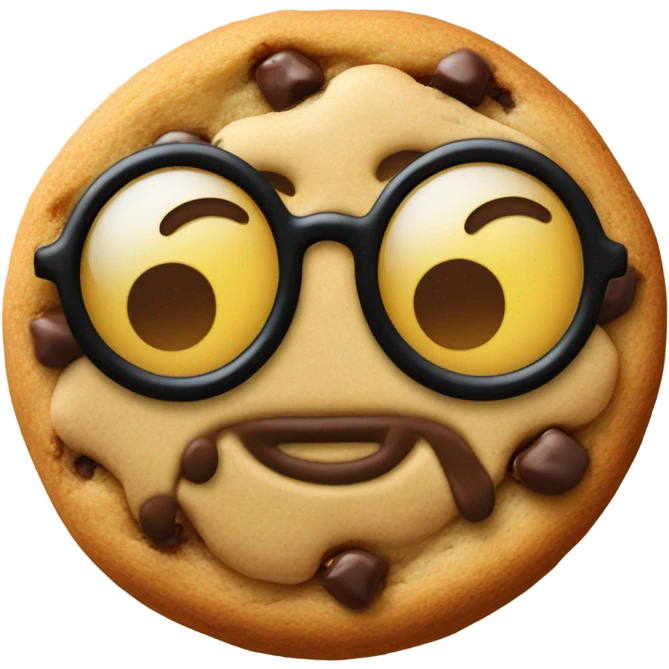 nerdy cookie emoji