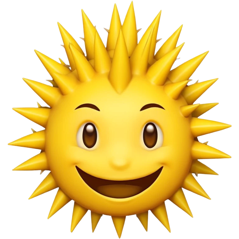 an standard yellow emoji with thorns emoji