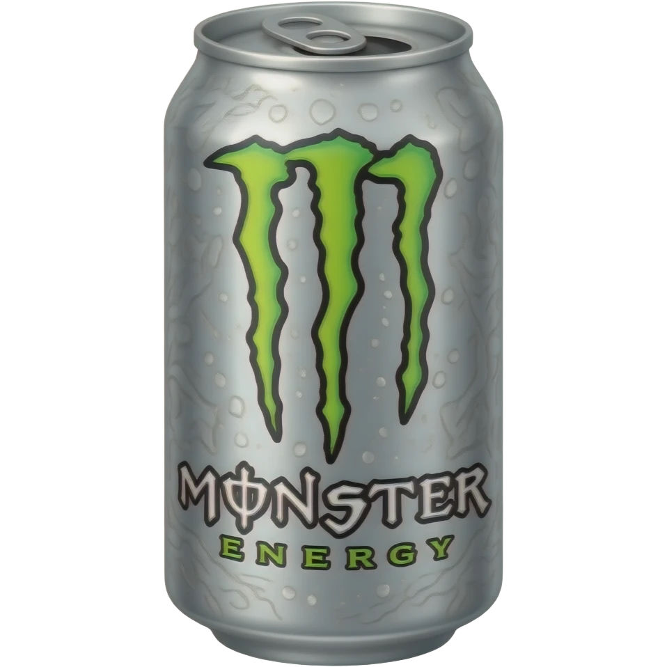 Monster silver energy drink emoji