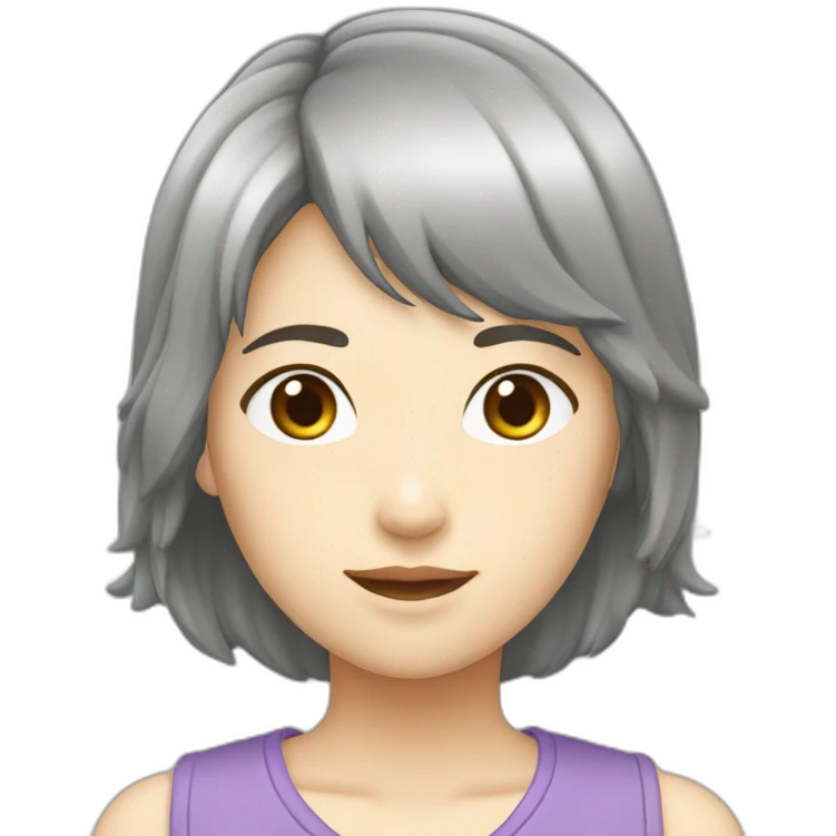 七つの大罪　エリザベス：女性、ロングヘア、白髪 emoji